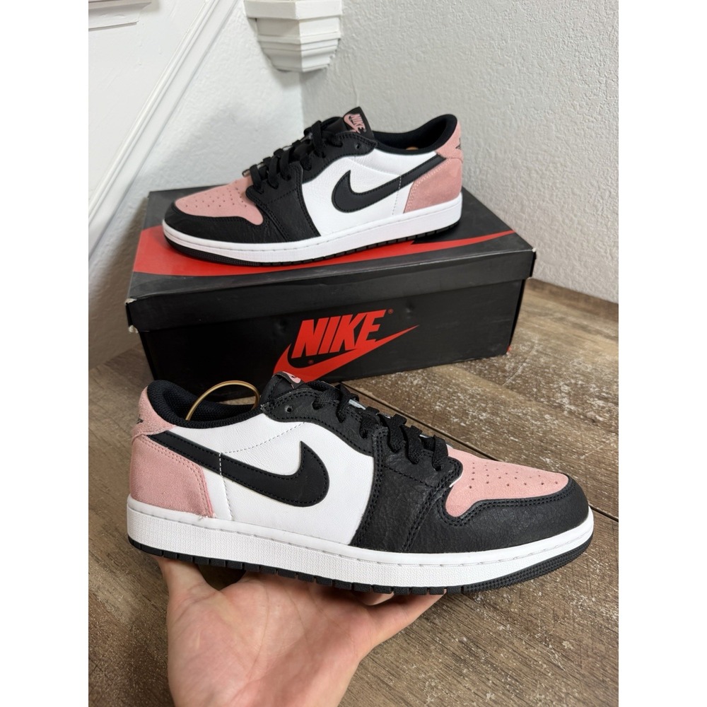 Nike Air Jordan 1 Low Men's Size 10.5 OG Bleached Coral Black/White/Pink Shoes